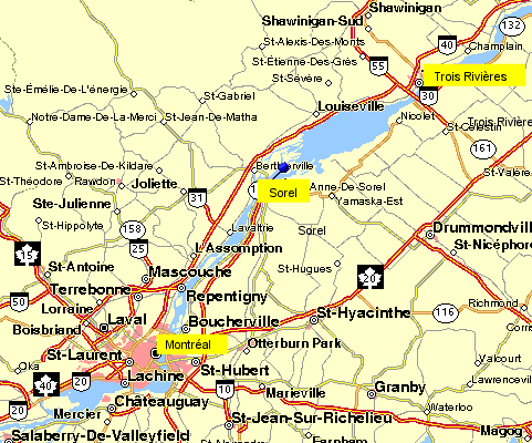 Trois Rivieres map